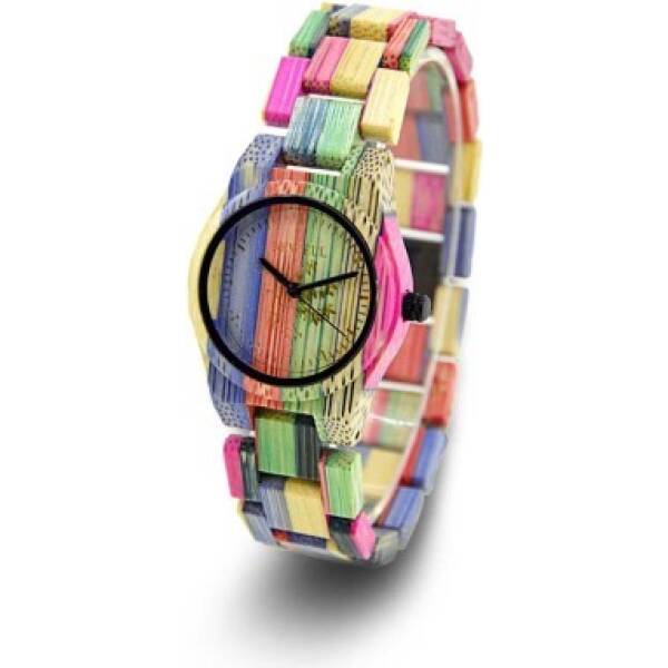 Bamboo wood color dynamic wooden watch