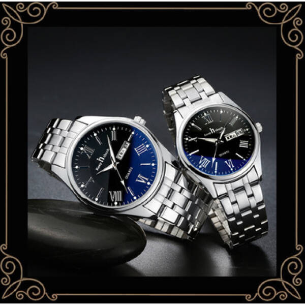 Steel belt men's waterproof watch