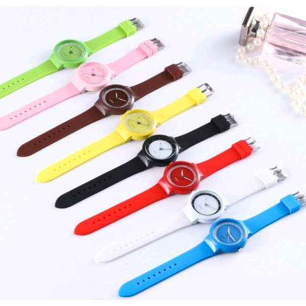 Simple Casual Candy Colored Silicone Quartz Watch