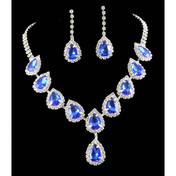Bridal Jewelry Set Color Rhinestone Necklace