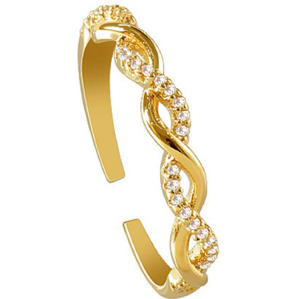 Woven Twist Open Ring Japan And South Korea