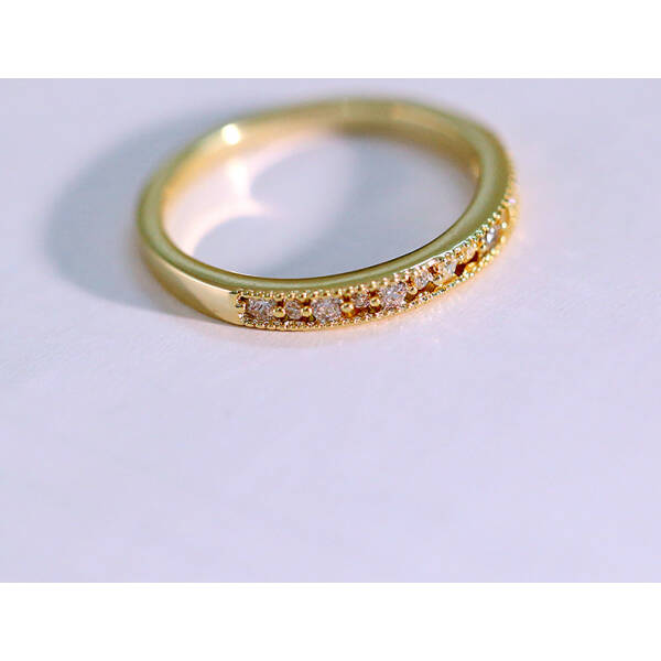 Exclusive love ring European and American style wedding ring 18K gold high-grade AAA zircon ring