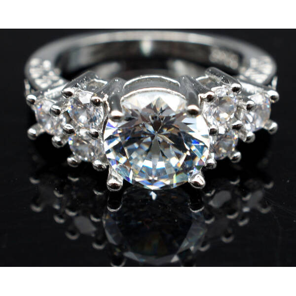 Ebay hot selling diamond hand ornaments wholesale high grade eight heart eight arrow zircon engagement ring