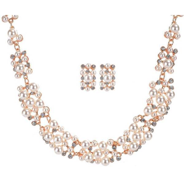 Europe And The United States Sell Hot Money Network Pearl Necklace Set Bridal Jewelry Set Wholesale 9093