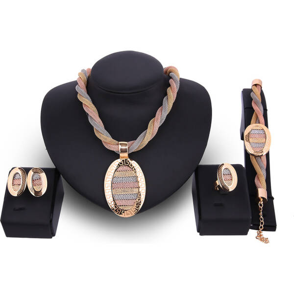 Four-piece Necklace  Earrings And Bracelets