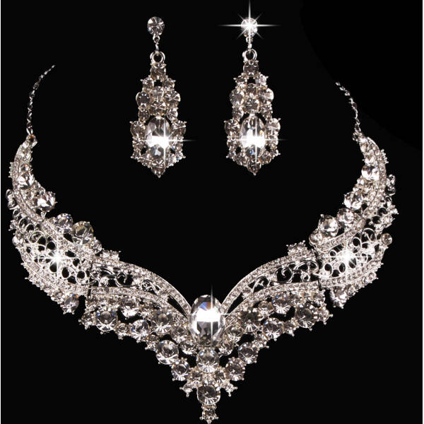 Necklace Alloy Diamond Large Crystal Jewelry Set