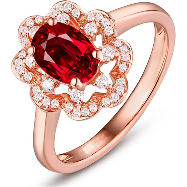 Hot silver ring engagement ring high-end ruby ring rose gold ring jewelry